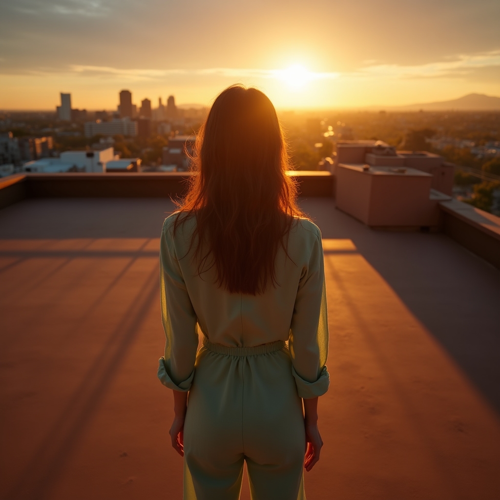 Morning light filtering through a window illuminating a person in a calm, focused state